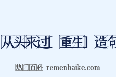 从头来过[重生]造句是什么意思的图片